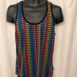 Mesh Rainbow Andrew Christian Tank Top